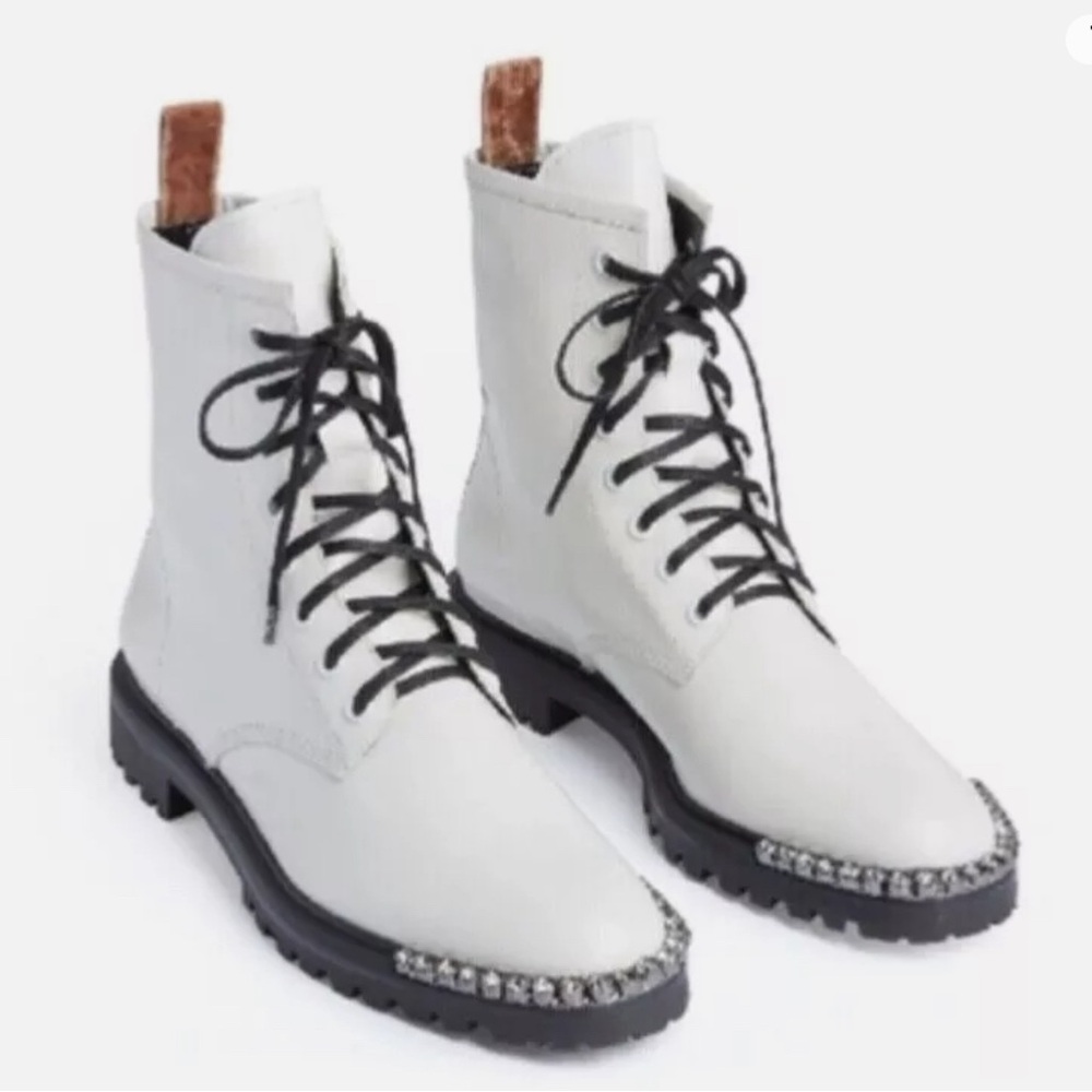 SCHUTZ TURMALINA BOOTIE LEATHER WHITE